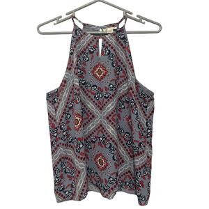Finn Grace Halter Top Blouse Women Medium Paisley Western Cowgirl Boho Bohemian